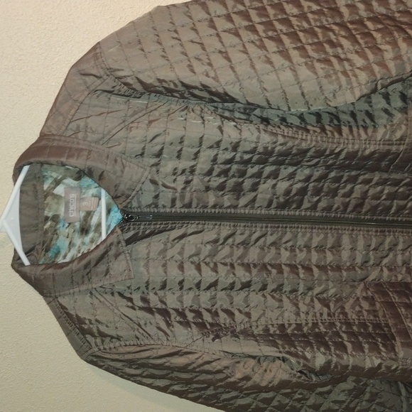 Chico’s Quilted Mid Length Lightweight Jacket 3/L - Picture 2 of 6